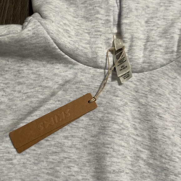 SKIMS Cotton Fleece Classic Hoodie Light Heather Size XS - Picture 3 of 5